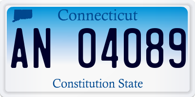 CT license plate AN04089