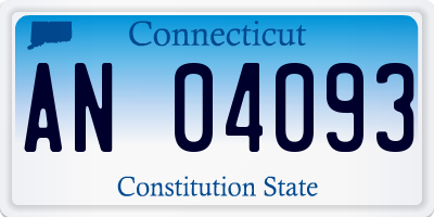 CT license plate AN04093