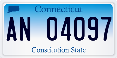 CT license plate AN04097