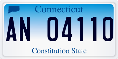CT license plate AN04110