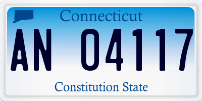 CT license plate AN04117