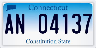 CT license plate AN04137