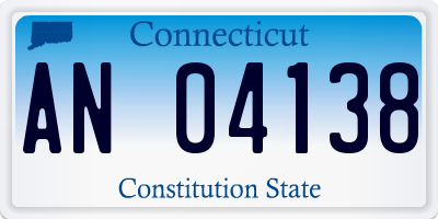 CT license plate AN04138