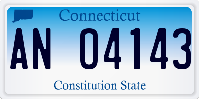 CT license plate AN04143