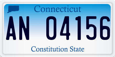 CT license plate AN04156