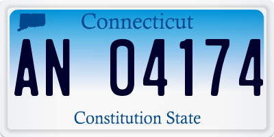 CT license plate AN04174