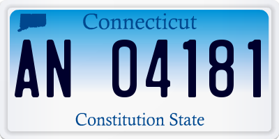 CT license plate AN04181