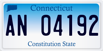 CT license plate AN04192