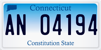 CT license plate AN04194