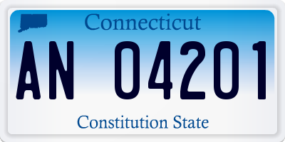 CT license plate AN04201