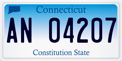 CT license plate AN04207