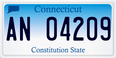 CT license plate AN04209