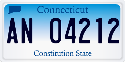 CT license plate AN04212