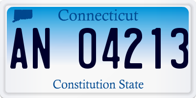 CT license plate AN04213