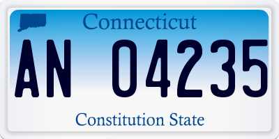 CT license plate AN04235