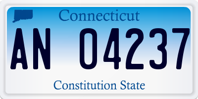CT license plate AN04237