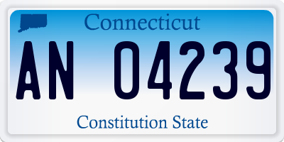 CT license plate AN04239