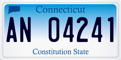 CT license plate AN04241