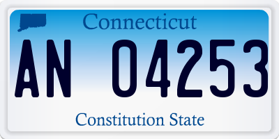 CT license plate AN04253