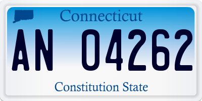 CT license plate AN04262