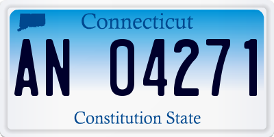 CT license plate AN04271