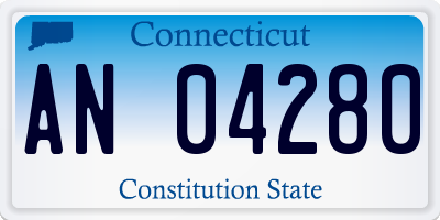 CT license plate AN04280