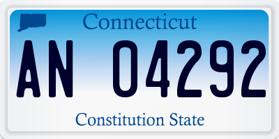 CT license plate AN04292