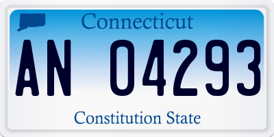 CT license plate AN04293