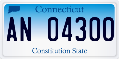CT license plate AN04300