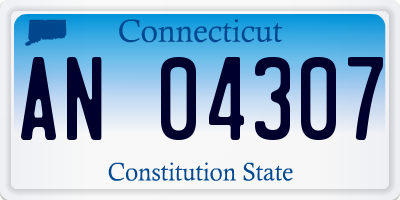 CT license plate AN04307