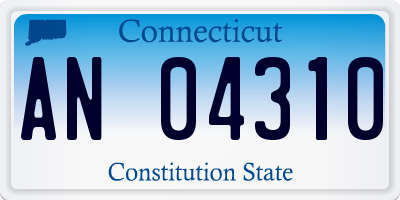 CT license plate AN04310