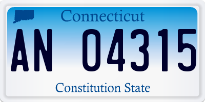 CT license plate AN04315