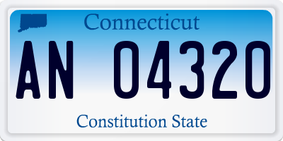 CT license plate AN04320