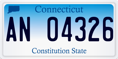 CT license plate AN04326