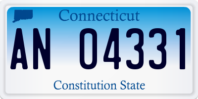 CT license plate AN04331