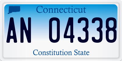CT license plate AN04338