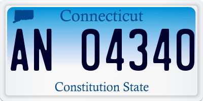 CT license plate AN04340