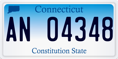 CT license plate AN04348