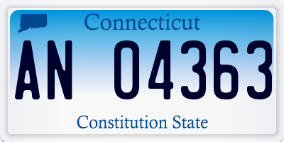 CT license plate AN04363