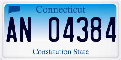 CT license plate AN04384