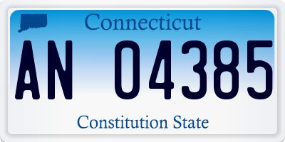CT license plate AN04385