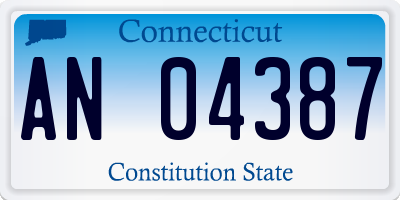 CT license plate AN04387
