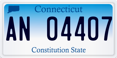 CT license plate AN04407