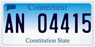 CT license plate AN04415