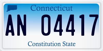 CT license plate AN04417