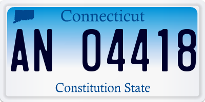 CT license plate AN04418