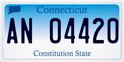 CT license plate AN04420