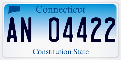 CT license plate AN04422