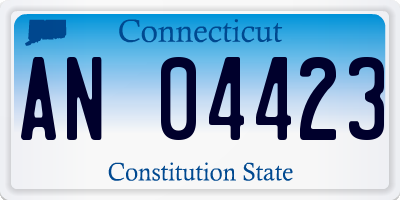 CT license plate AN04423