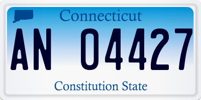 CT license plate AN04427